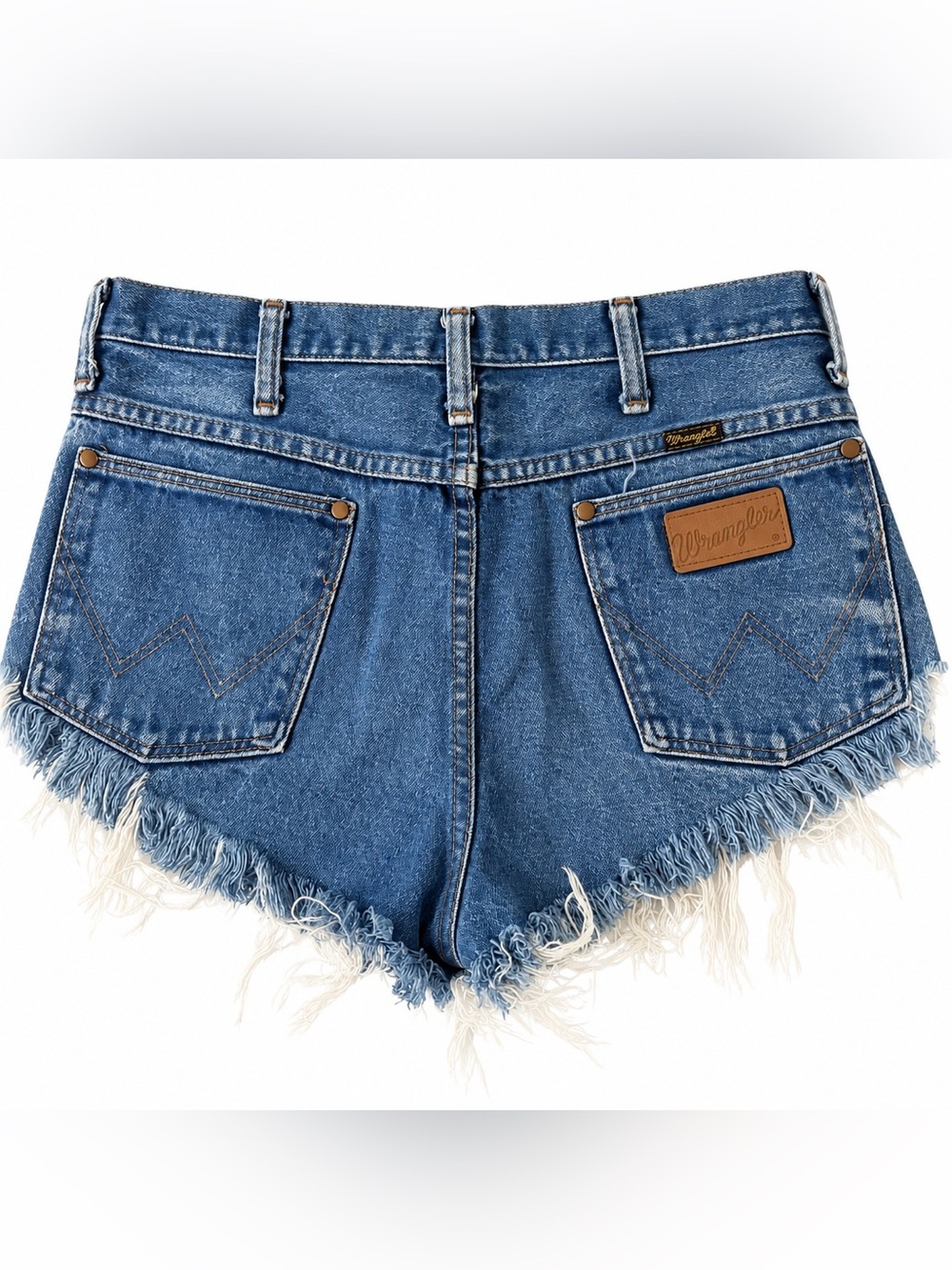 Vintage Wrangler Cowboy Cut Denim Shorts 936DEN Made in USA High Rise Cutoffs 32